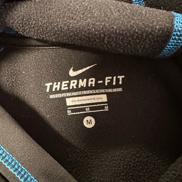 Nike Thermafit Black Hoodie Sweatshirt Mens Size Medium - Picture 6 of 7